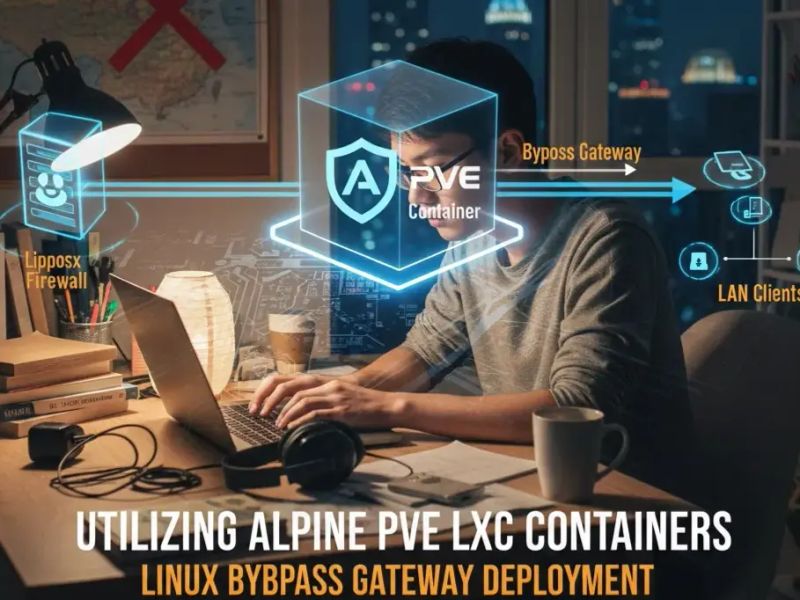 利用 Alpine PVE LXC 容器部署 Linux 旁路网关